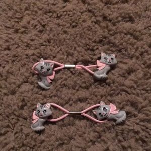 Adorable Vintage Gymboree kitty pony tail holders
